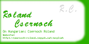 roland csernoch business card